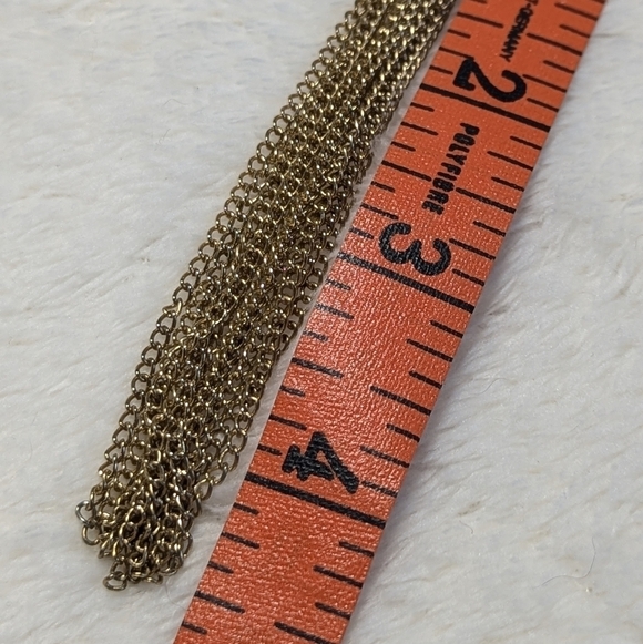 Vintage Rock Box Goldtone Rhinestone/Tassel Pendant Necklace - Picture 4 of 10